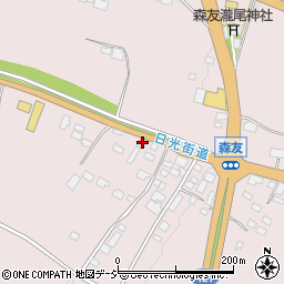 栃木県日光市森友565-3周辺の地図