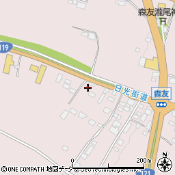 栃木県日光市森友568-2周辺の地図