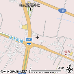栃木県日光市森友1027周辺の地図
