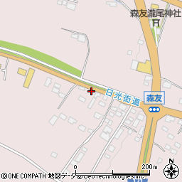 栃木県日光市森友569-1周辺の地図
