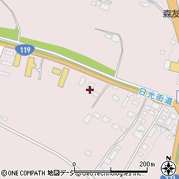 栃木県日光市森友601-2周辺の地図