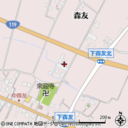 栃木県日光市森友1110周辺の地図