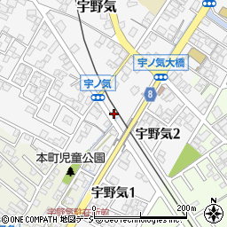 石川県かほく市宇野気ト23周辺の地図