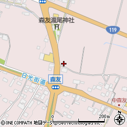 栃木県日光市森友1019周辺の地図