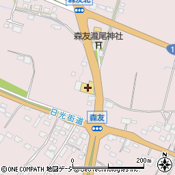 栃木県日光市森友985周辺の地図