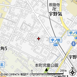石川県かほく市宇野気ト114周辺の地図