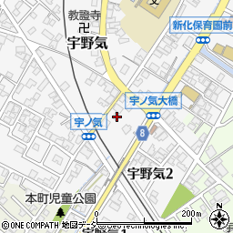 石川県かほく市宇野気ト36周辺の地図