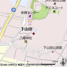 石川県かほく市下山田周辺の地図