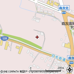 栃木県日光市森友948-1周辺の地図