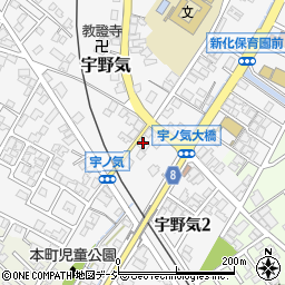 石川県かほく市宇野気ト33周辺の地図