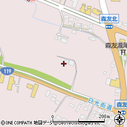 栃木県日光市森友948周辺の地図