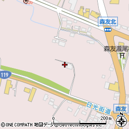 栃木県日光市森友948-2周辺の地図