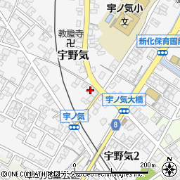 石川県かほく市宇野気ト134周辺の地図