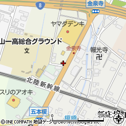 日の出屋製菓産業株式会社　ささら屋富山金泉寺店周辺の地図