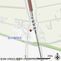 栃木県さくら市長久保874-17周辺の地図
