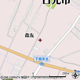 栃木県日光市森友1123-1周辺の地図