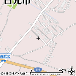 栃木県日光市森友1211-16周辺の地図