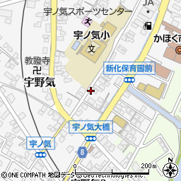 石川県かほく市宇野気周辺の地図