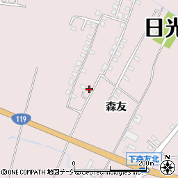 栃木県日光市森友1083-8周辺の地図