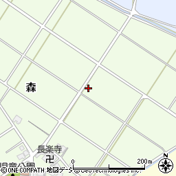 石川県かほく市森ヌ周辺の地図