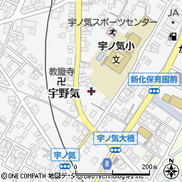 宇野気神社周辺の地図