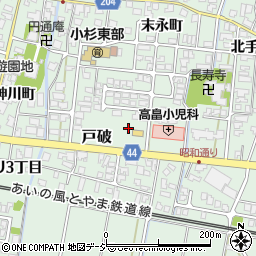 富山県射水市戸破昭和通り周辺の地図