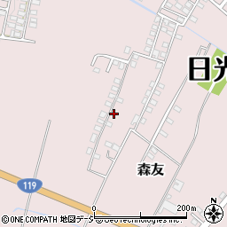 栃木県日光市森友1080-20周辺の地図