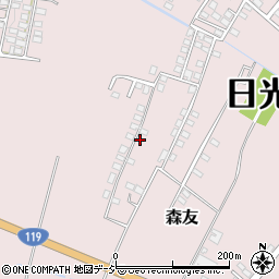 栃木県日光市森友1080-24周辺の地図