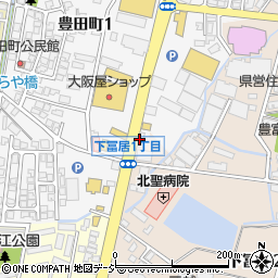 ガクブチ屋富山店周辺の地図