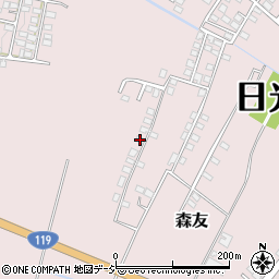 栃木県日光市森友1080-15周辺の地図