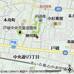 富山県射水市戸破神川町周辺の地図