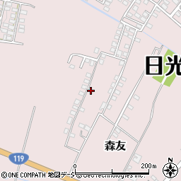 栃木県日光市森友1080-21周辺の地図