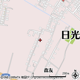 栃木県日光市森友1080-22周辺の地図