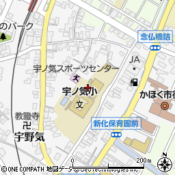 石川県かほく市宇野気リ周辺の地図