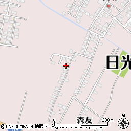 栃木県日光市森友1080-11周辺の地図