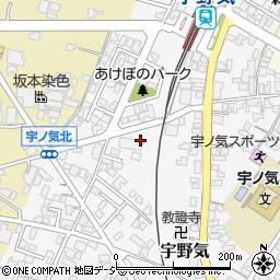 石川県かほく市宇野気チ周辺の地図