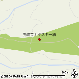 志賀高原発哺ブナ平スキー場周辺の地図