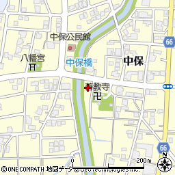 富山県高岡市中保1145周辺の地図