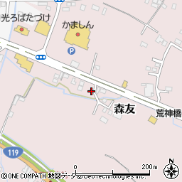 栃木県日光市森友808-4周辺の地図