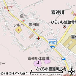栃木県さくら市喜連川3612周辺の地図