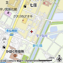 石川県かほく市宇野気ホ周辺の地図