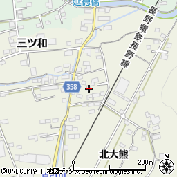 長野県中野市三ツ和2122周辺の地図