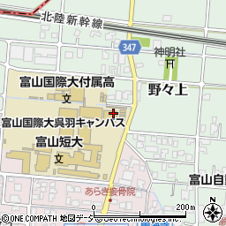 富山短期大学　就職支援センター周辺の地図