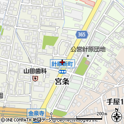 富山金泉寺郵便局周辺の地図