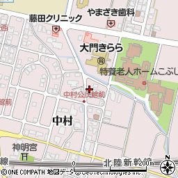 富山県射水市中村周辺の地図