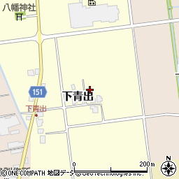 富山県上市町（中新川郡）下青出周辺の地図