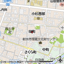 富山県射水市三ケ田町周辺の地図