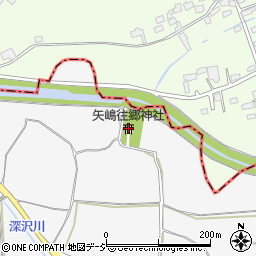 矢嶋往郷神社周辺の地図