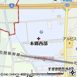 富山県富山市本郷西部周辺の地図