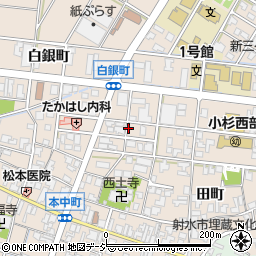 富山県射水市三ケ本中町周辺の地図
